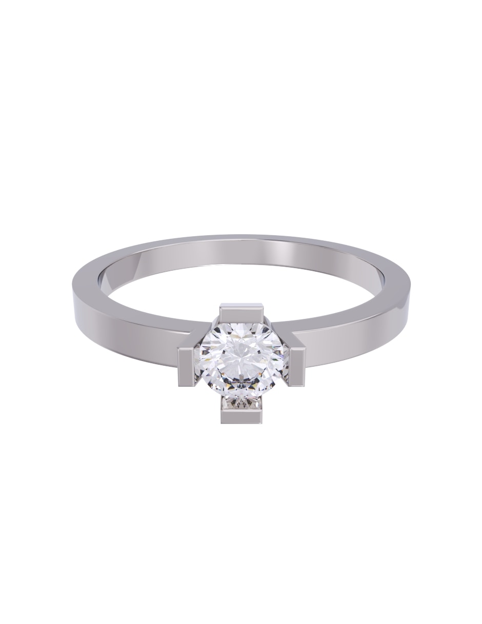 Anillo de compromiso de oro 14 k diamante 1