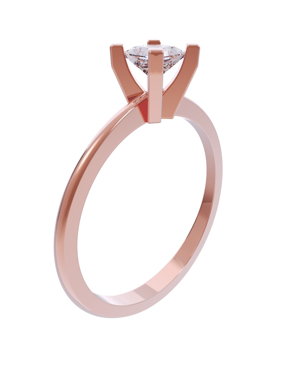 Anillo de compromiso de oro 10 k diamante 3
