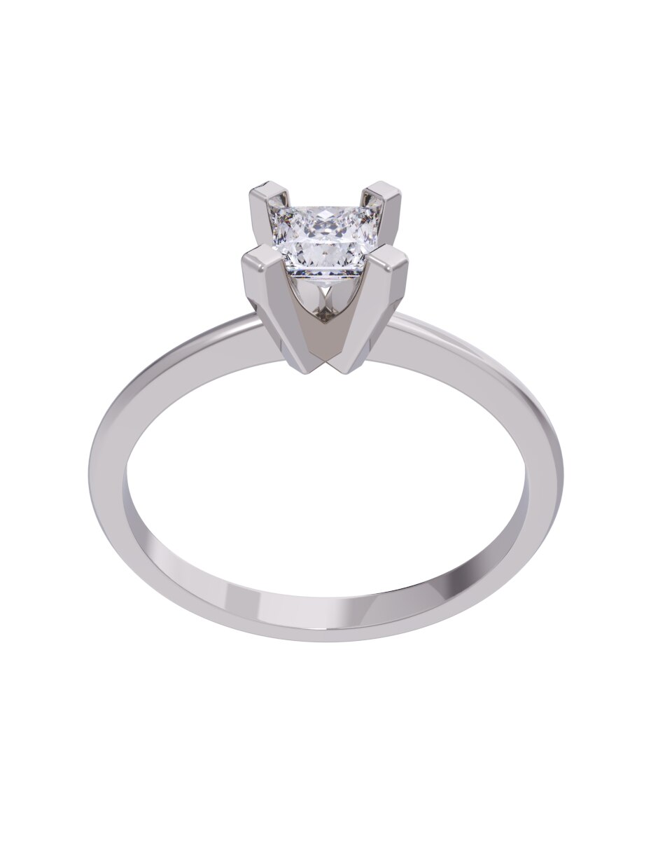 Anillo de compromiso de oro 14 k Diamantes Fonelli diamante 2