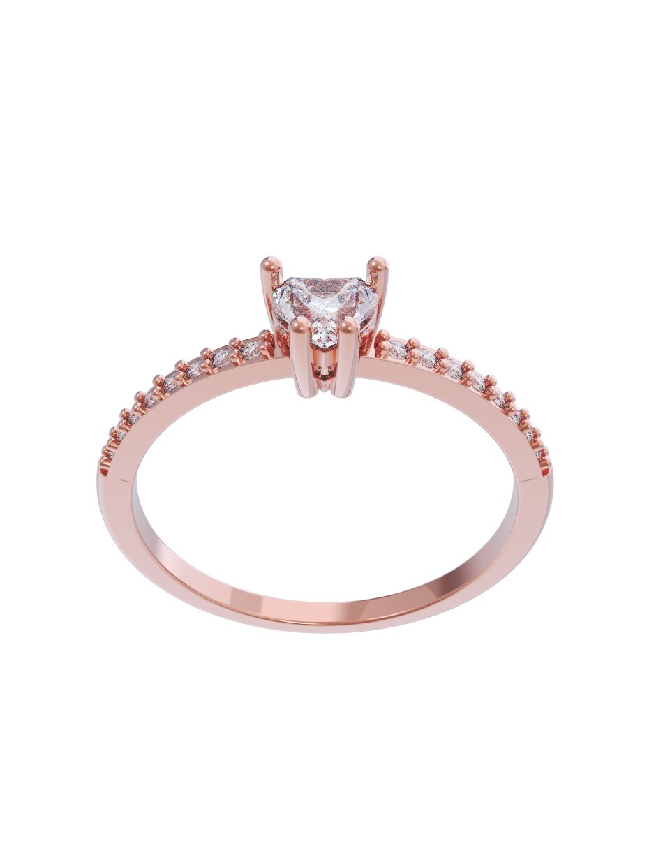 Anillo de compromiso de oro 10 k Diamantes Fonelli diamante 2