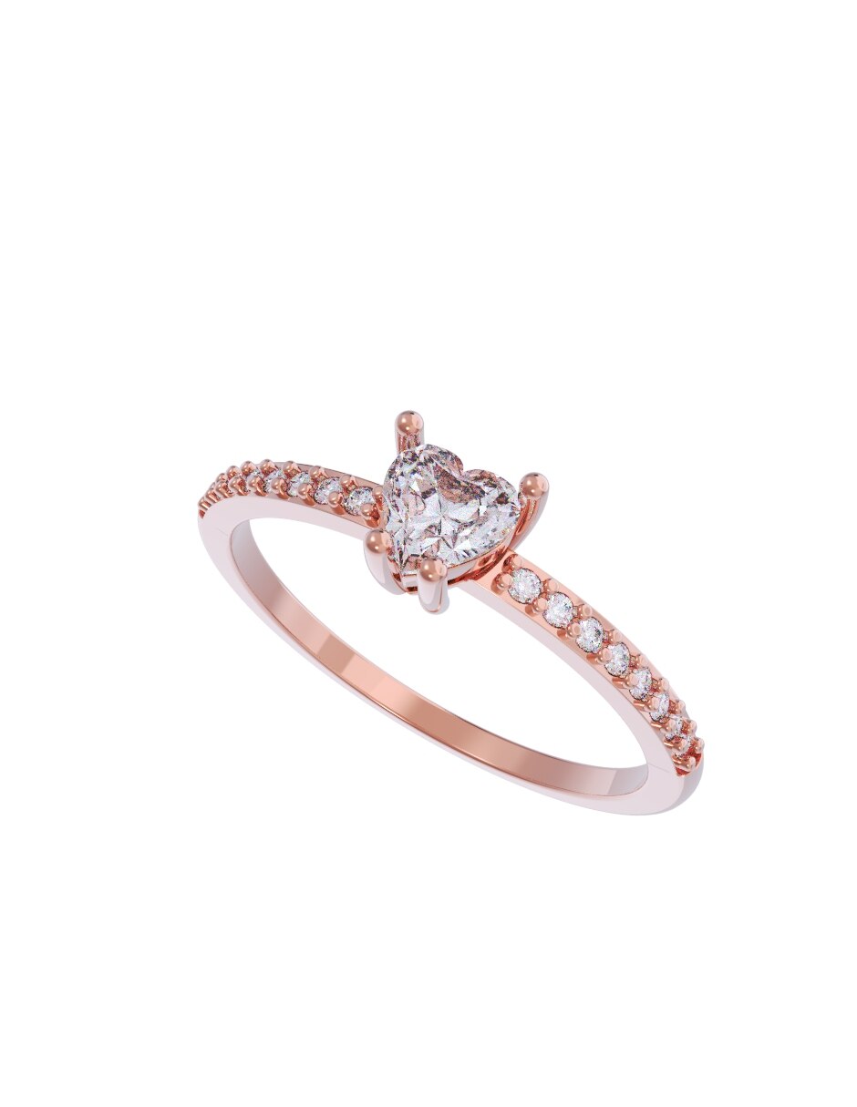 Anillo de compromiso de oro 10 k Diamantes Fonelli diamante 3