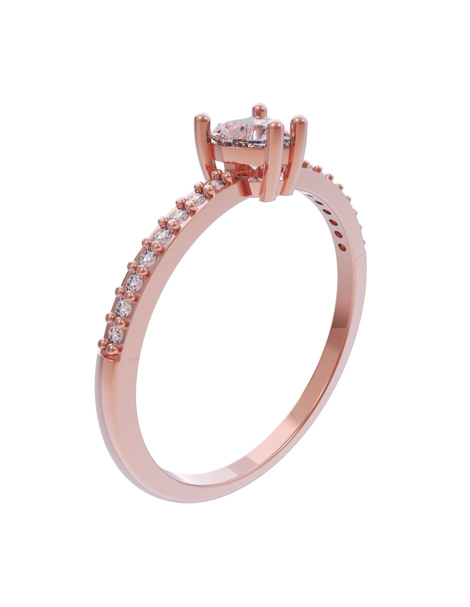 Anillo de compromiso de oro 10 k Diamantes Fonelli diamante 4