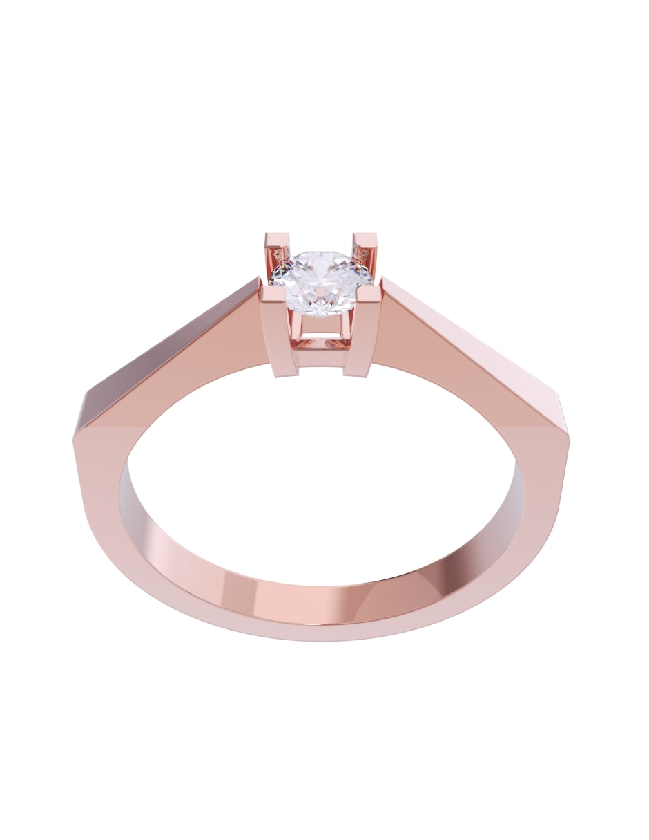 Anillo de compromiso de oro 14 k Diamantes Fonelli diamante 2