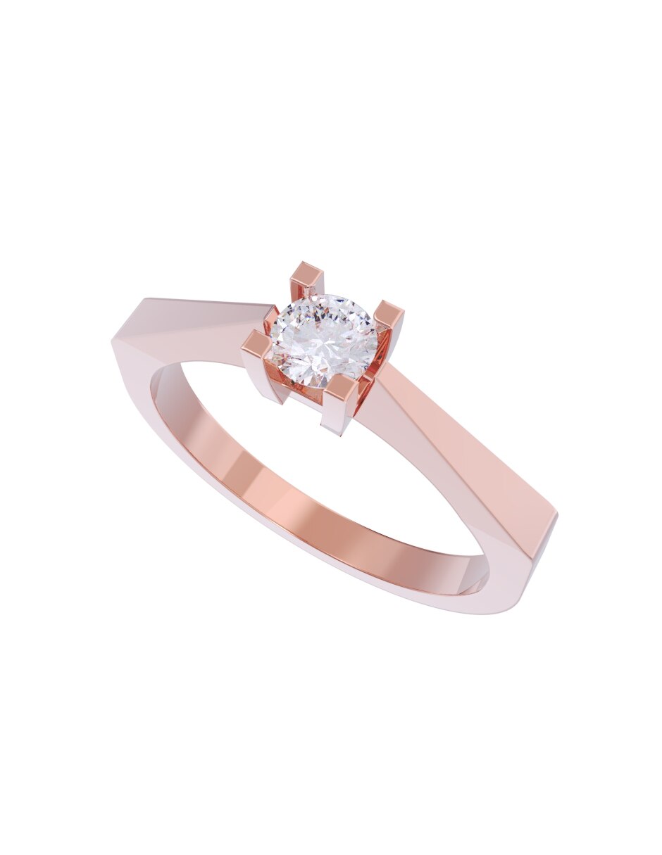 Anillo de compromiso de oro 14 k Diamantes Fonelli diamante 4
