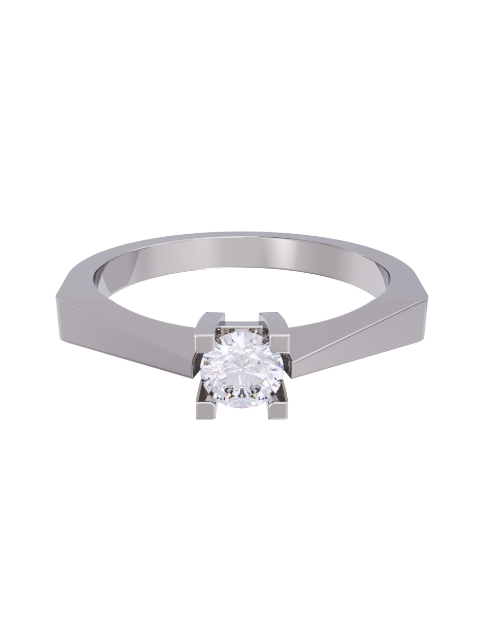 Anillo de compromiso de oro 10 k diamante 1