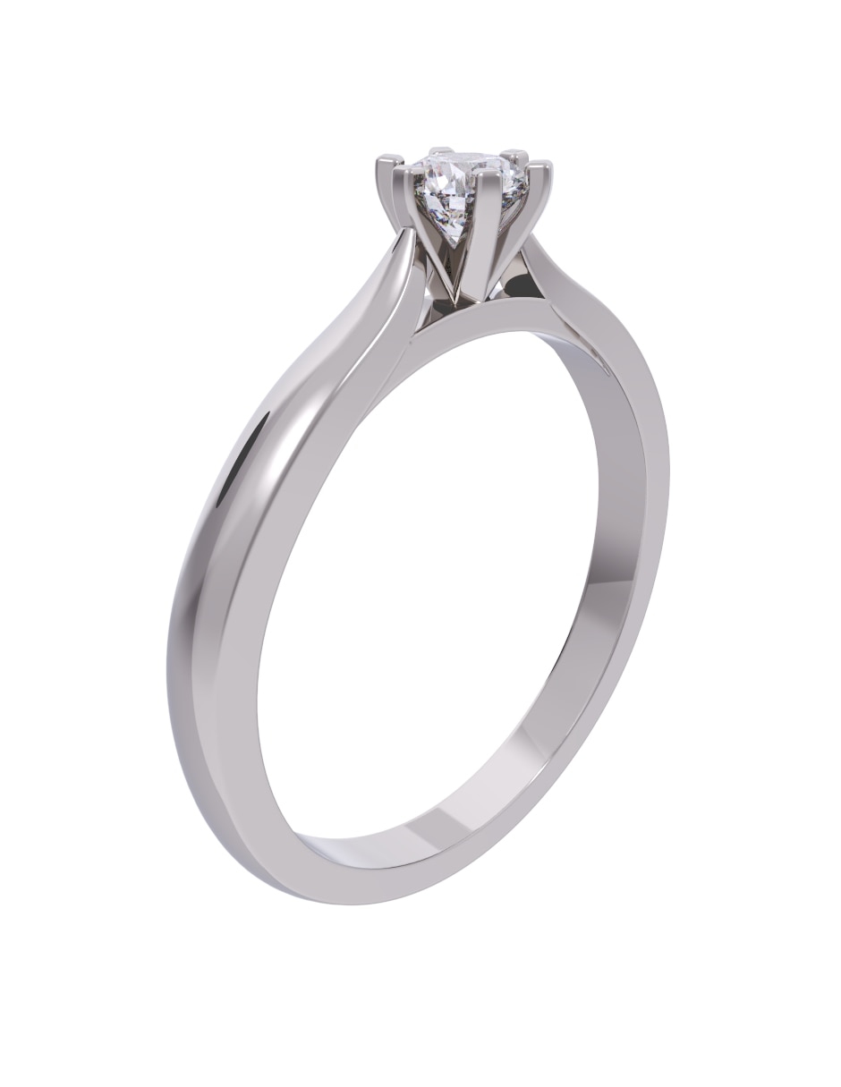 Anillo de compromiso de oro 14 k Diamantes Fonelli diamante 3