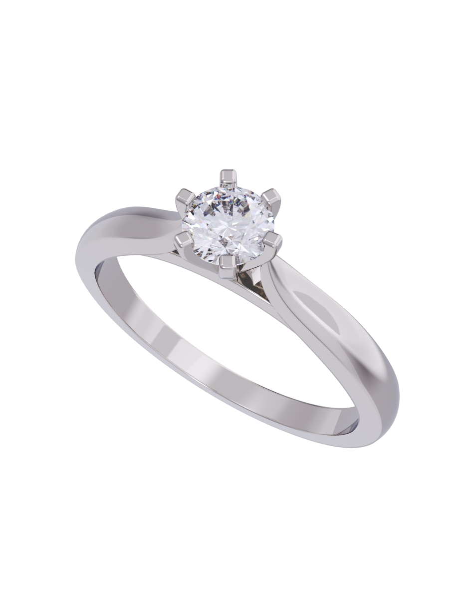 Anillo de compromiso de oro 14 k Diamantes Fonelli diamante 4