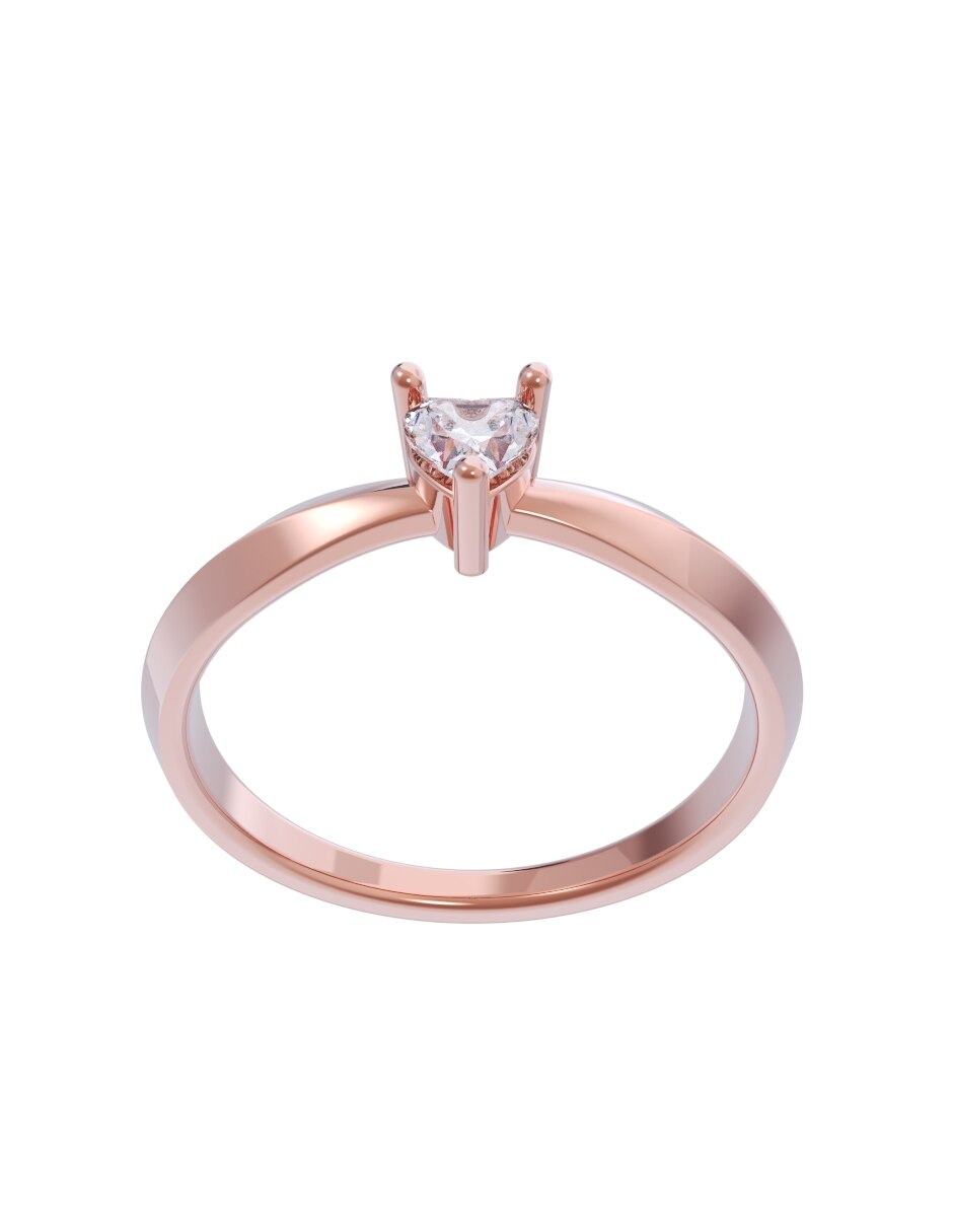 Anillo de compromiso de oro 10 k Diamantes Fonelli diamante 2