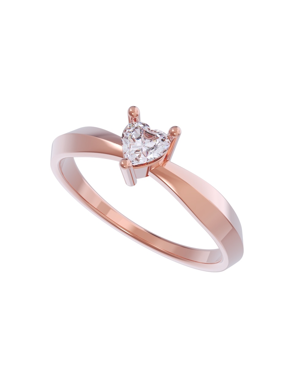 Anillo de compromiso de oro 10 k Diamantes Fonelli diamante 4