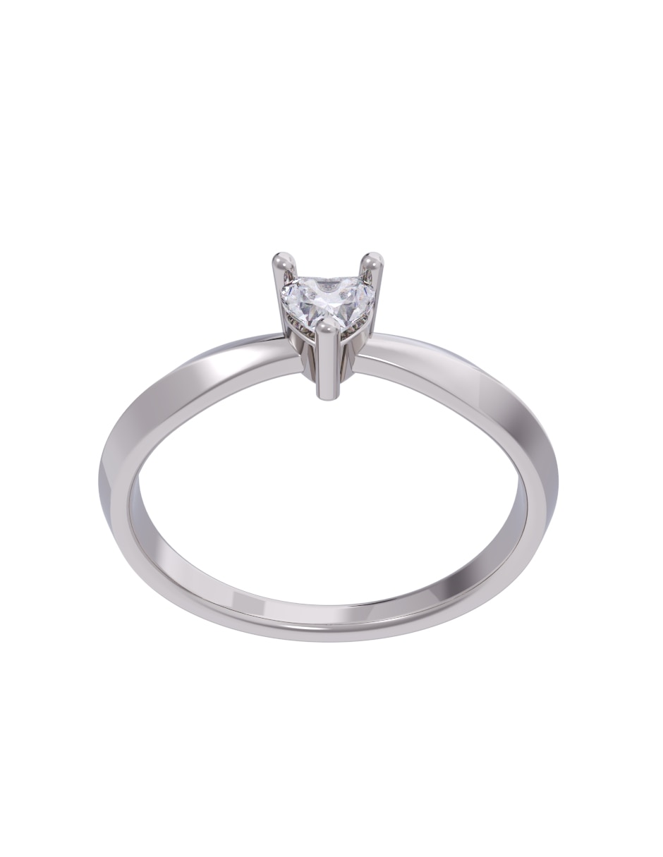 Anillo de compromiso de oro 14 k diamante 2