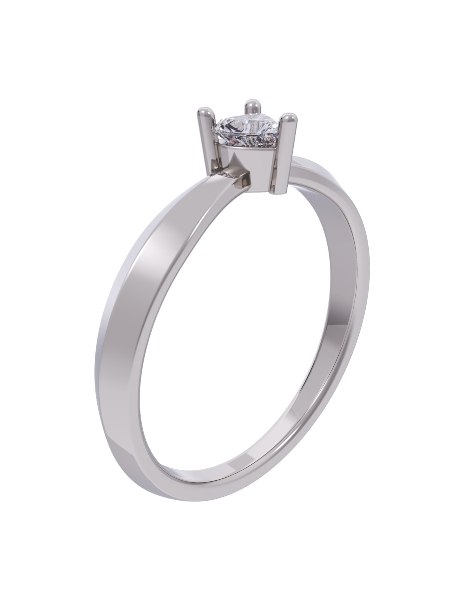 Anillo de compromiso de oro 14 k diamante 3