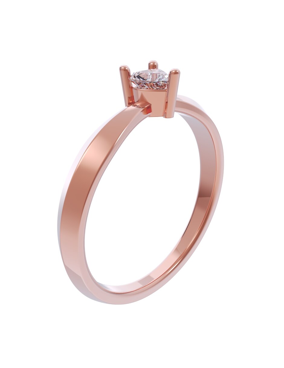 Anillo de compromiso de oro 14 k Diamantes Fonelli diamante 3
