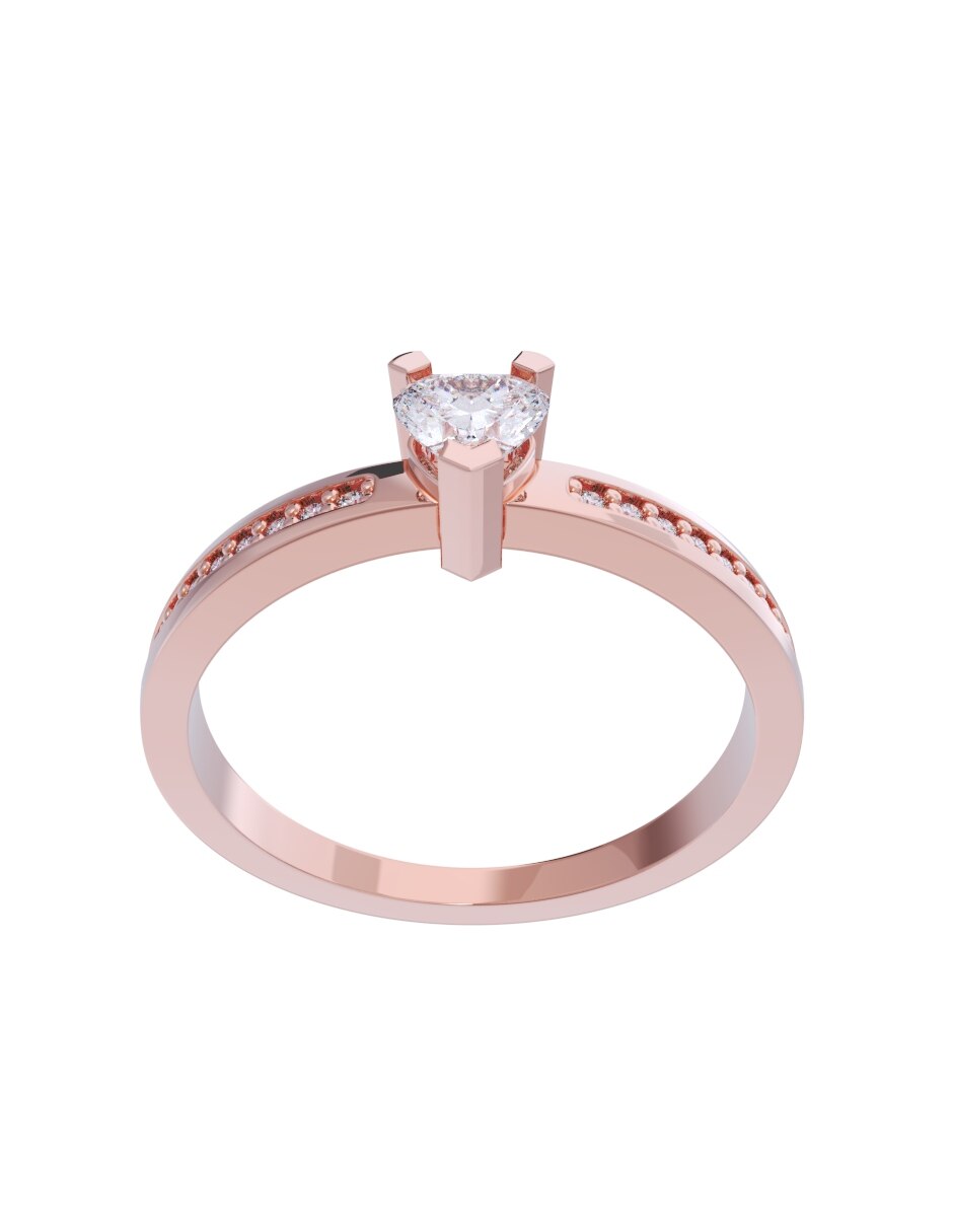 Anillo de compromiso de oro 14 k Diamantes Fonelli diamante 2