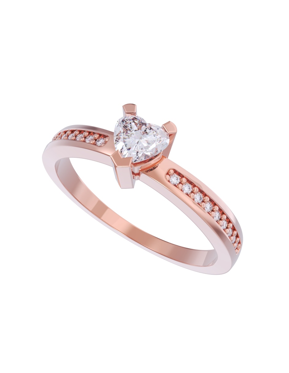Anillo de compromiso de oro 14 k Diamantes Fonelli diamante 4