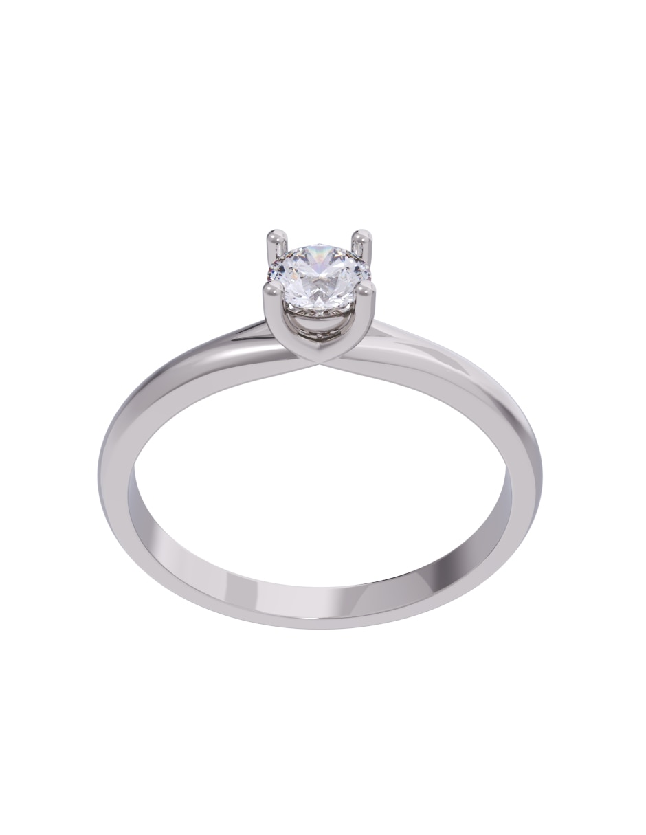 Anillo de compromiso de oro 10 k diamante 2