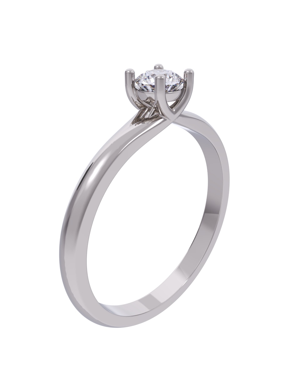 Anillo de compromiso de oro 10 k diamante 3