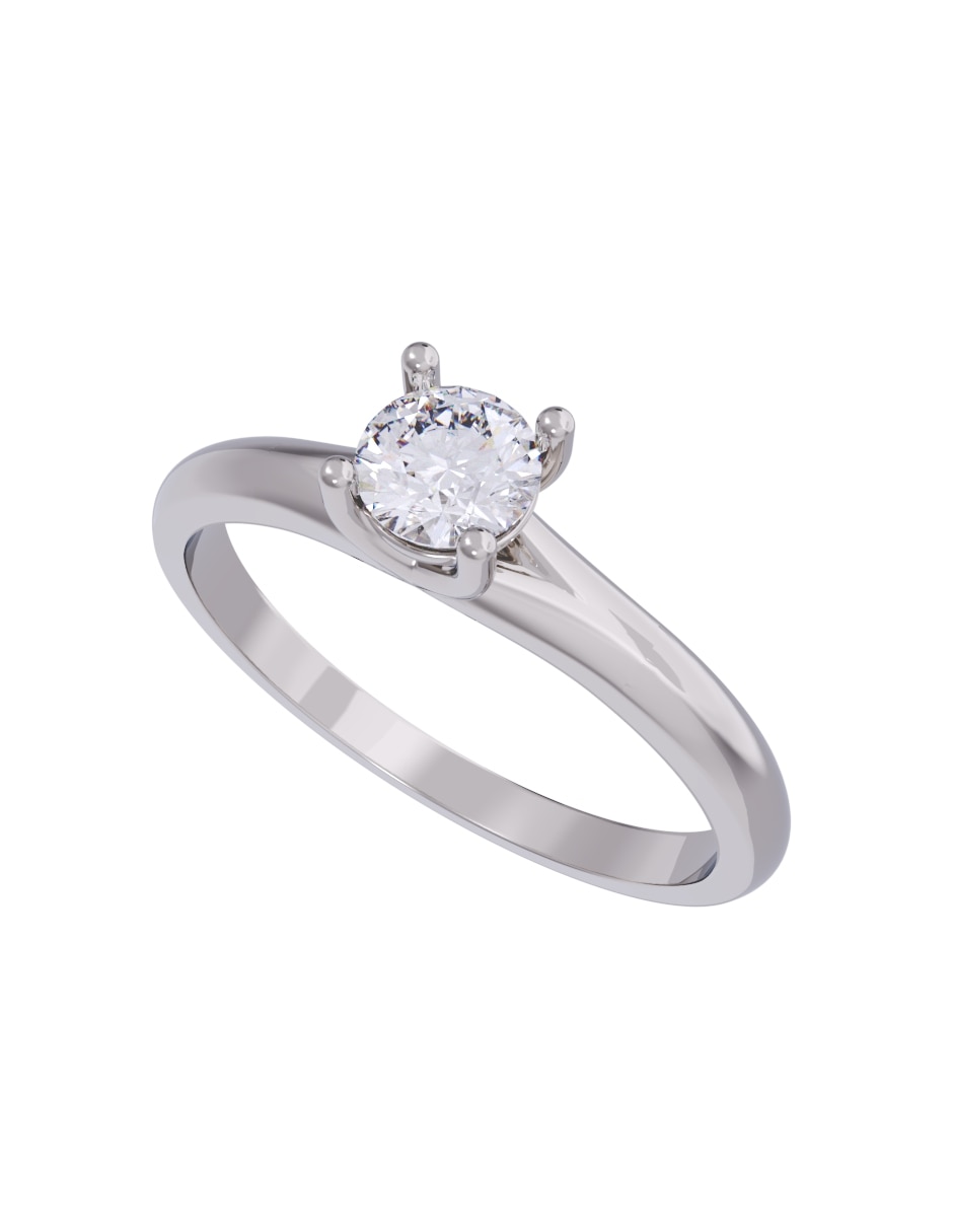 Anillo de compromiso de oro 10 k diamante 4