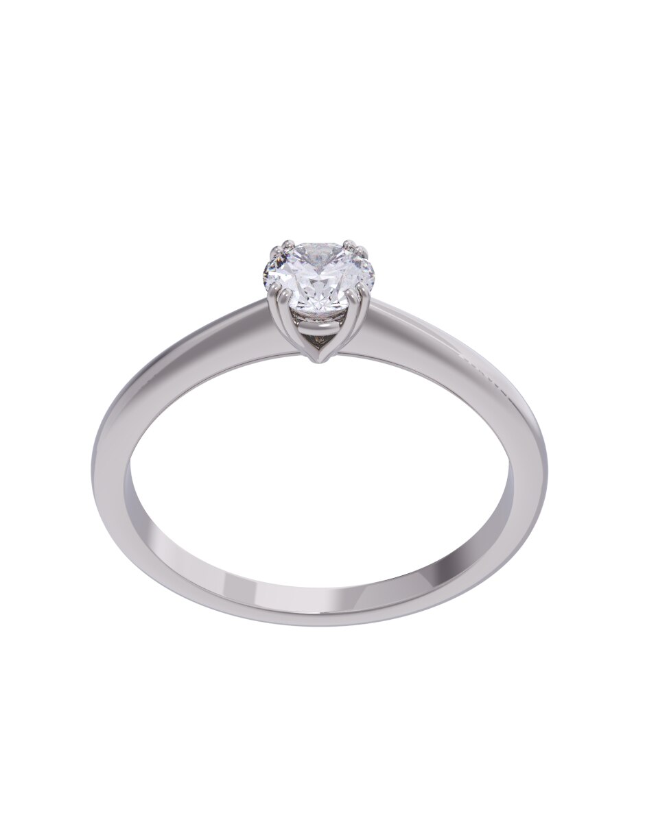 Anillo de compromiso de oro 14 k diamante 2