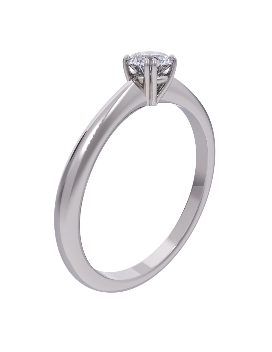 Anillo de compromiso de oro 14 k diamante 3