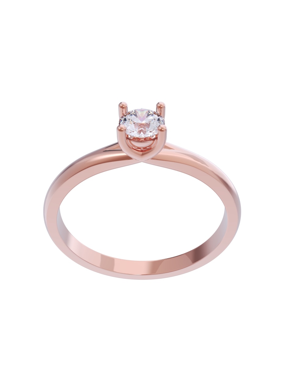 Anillo de compromiso de oro 14 k Diamantes Fonelli diamante 2