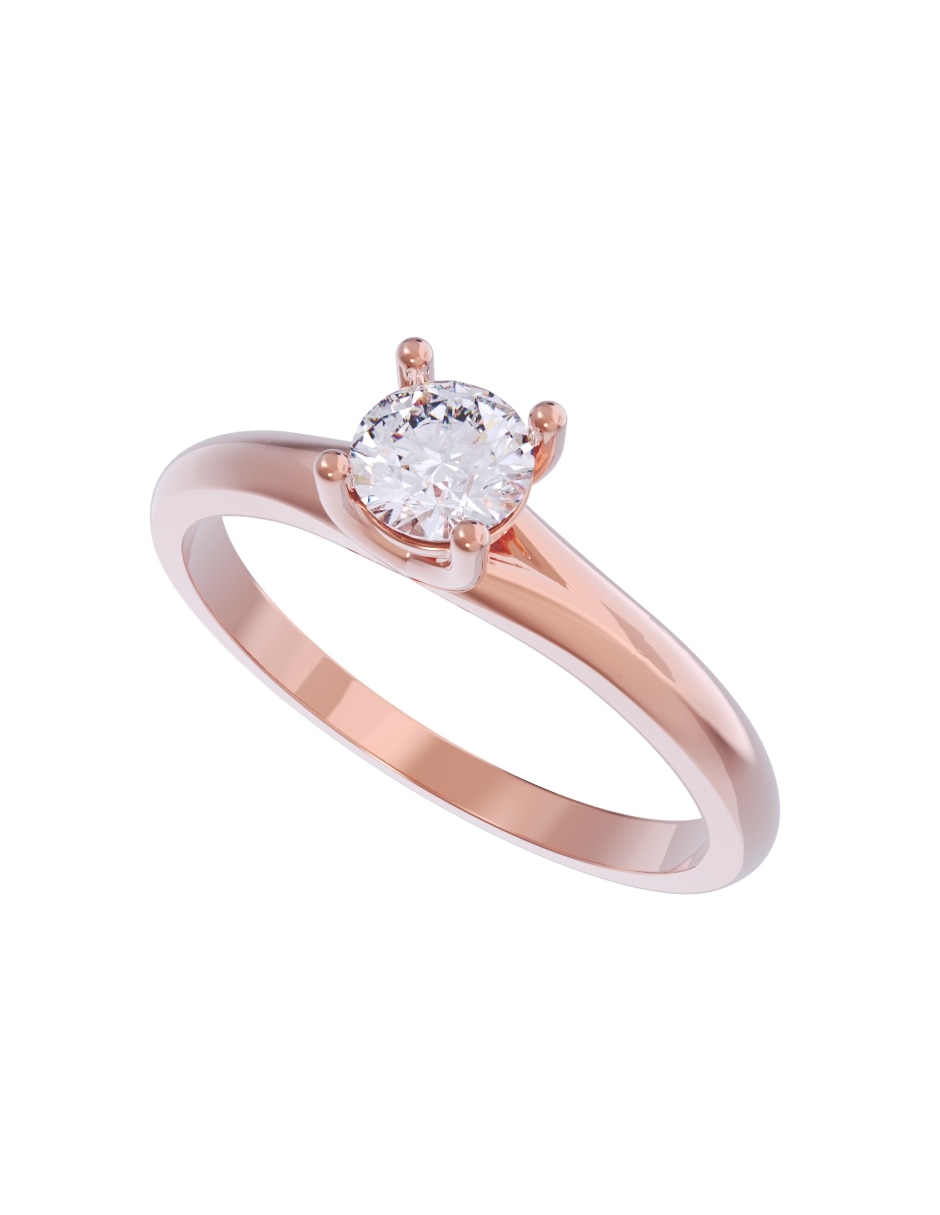Anillo de compromiso de oro 14 k Diamantes Fonelli diamante 4