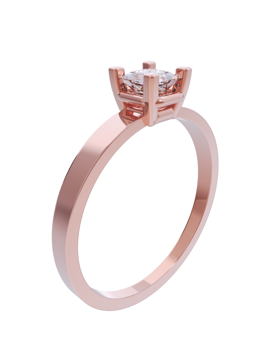 Anillo de compromiso de oro 10 k diamante 3