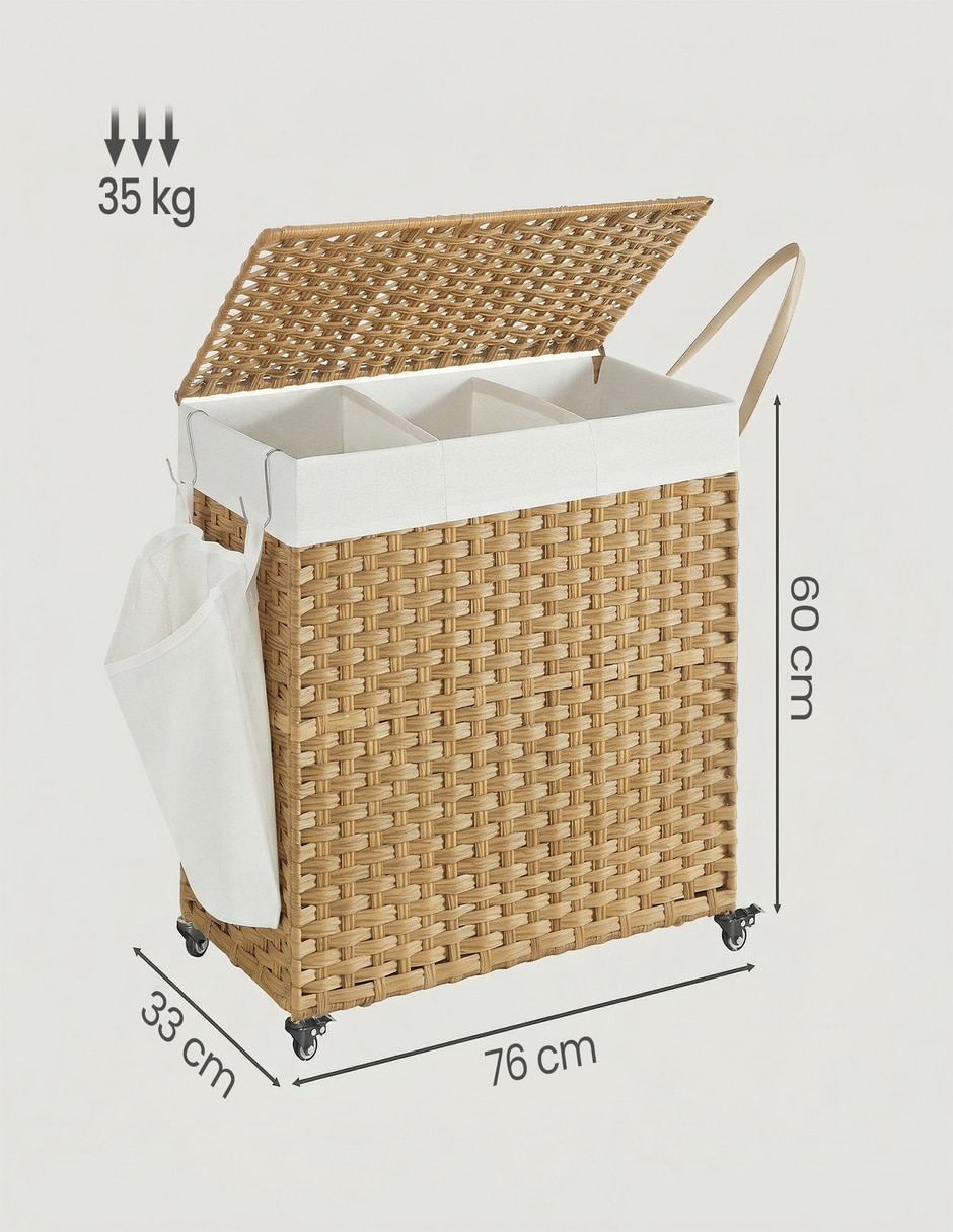 Cesto para ropa eliott de plástico 7