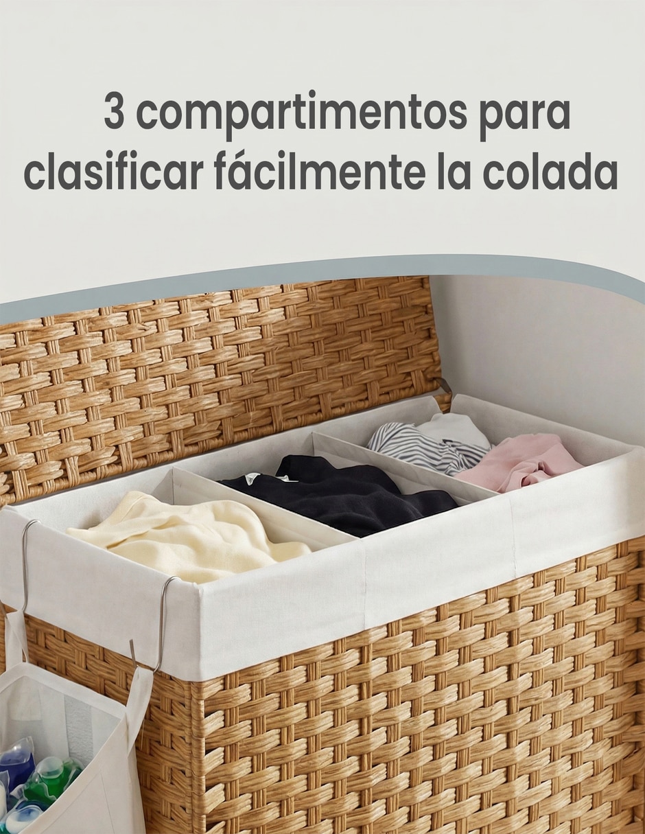 Cesto para ropa eliott de plástico 4