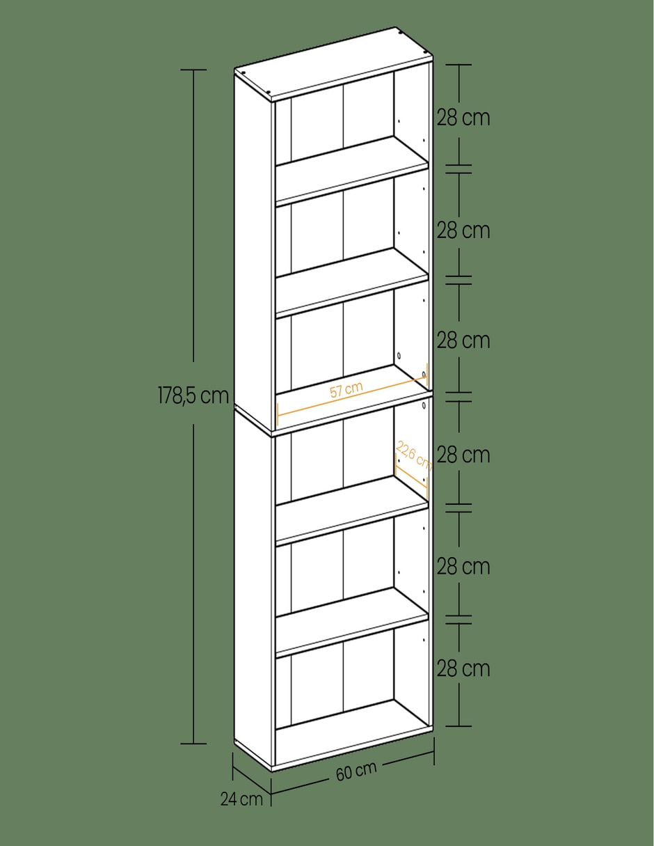 Librero custos de mdf 7
