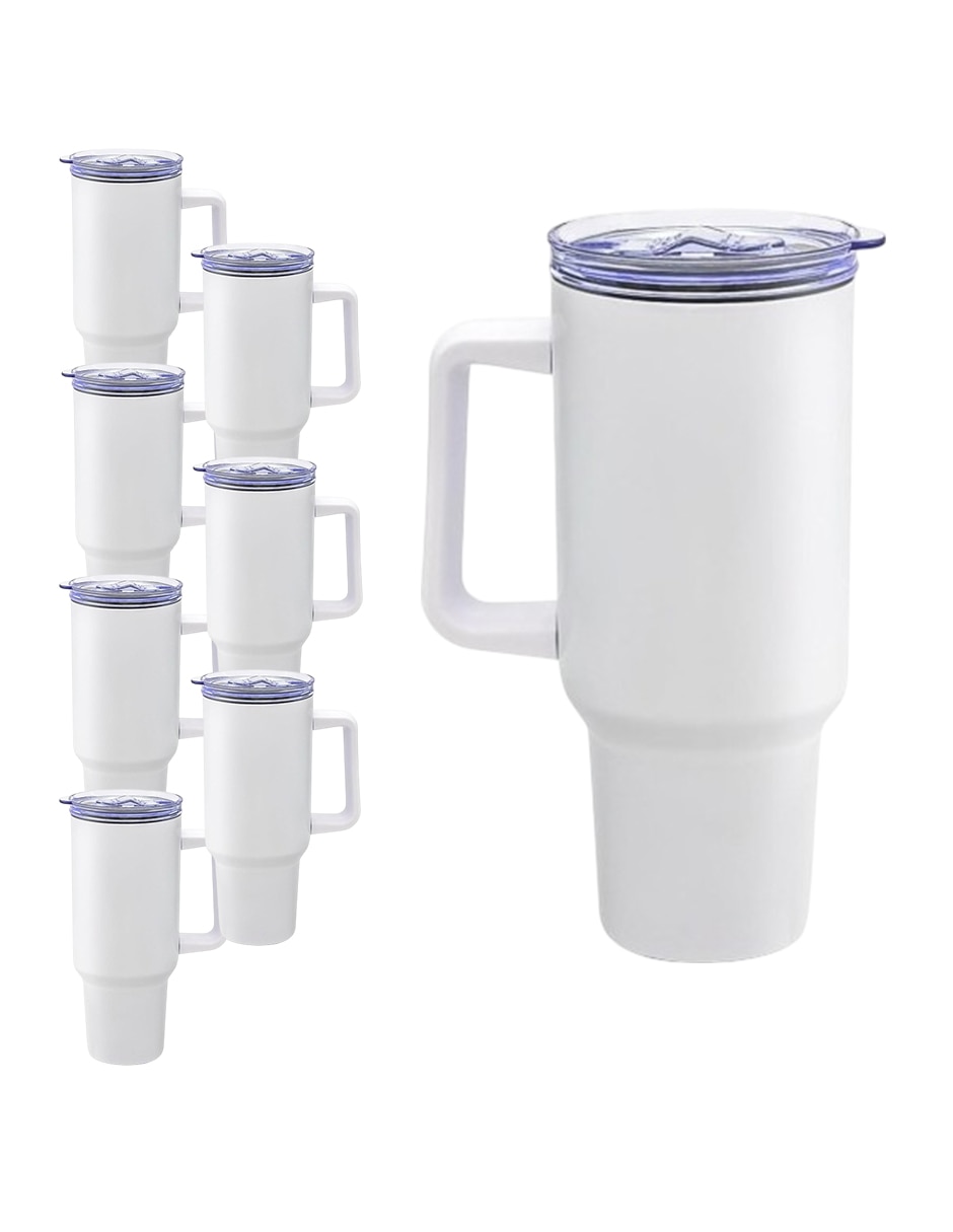 Termo set 8 termos vittorio 40 oz blanco con tapa a presión Termo set 8 termos vittorio 40 oz blanco con tapa a presión