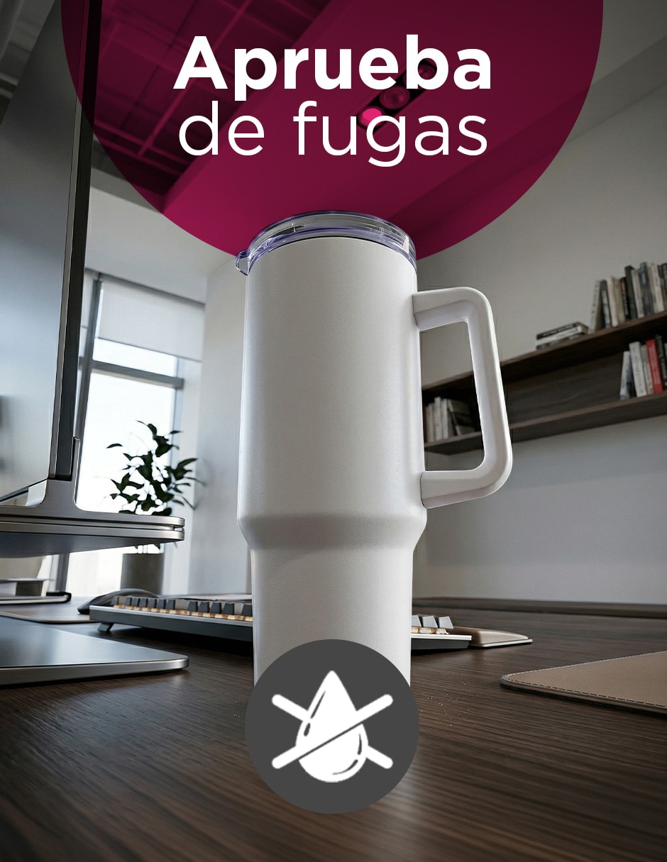 Termo set 8 termos vittorio 40 oz blanco con tapa a presión 5