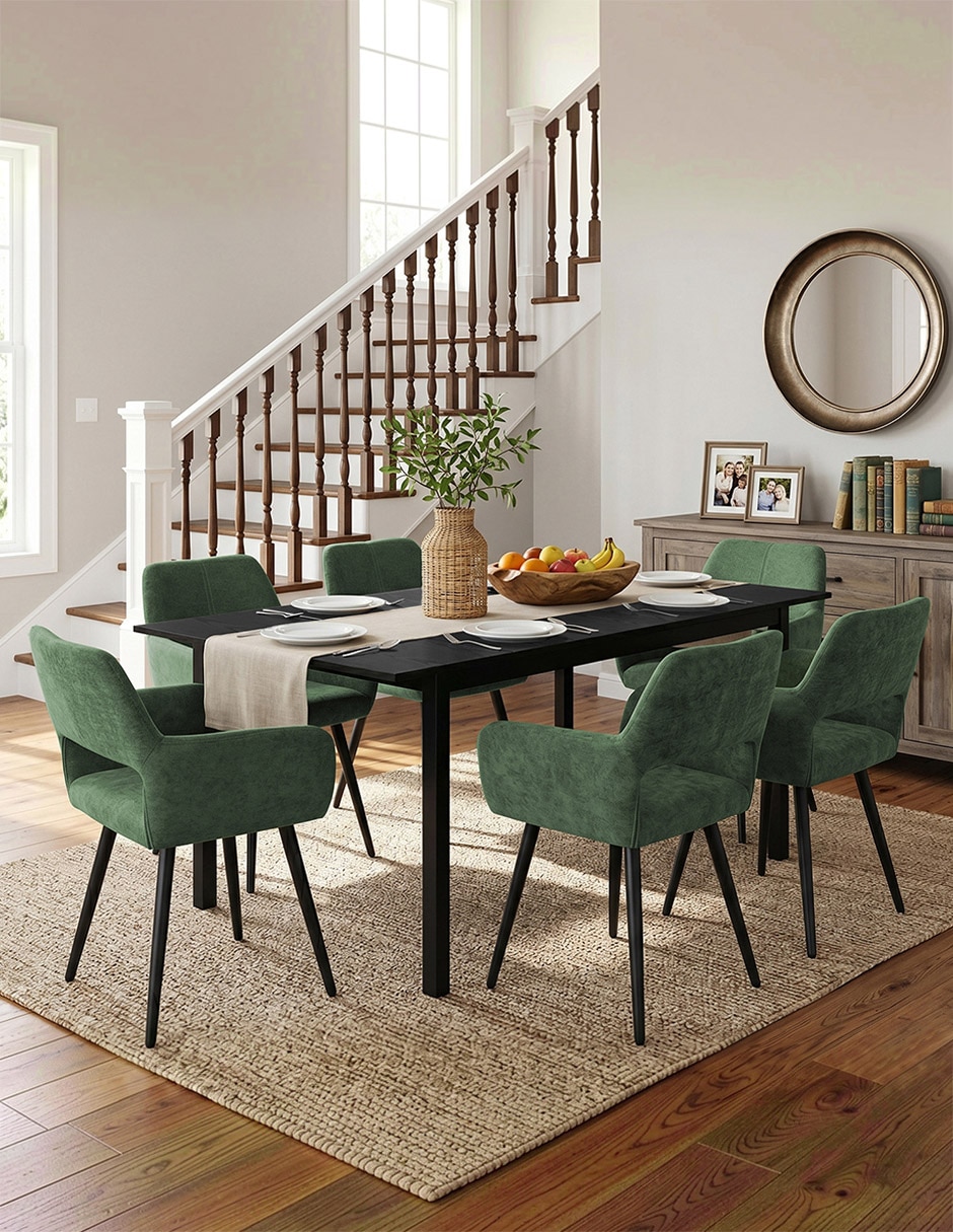 Silla de comedor de tela 11