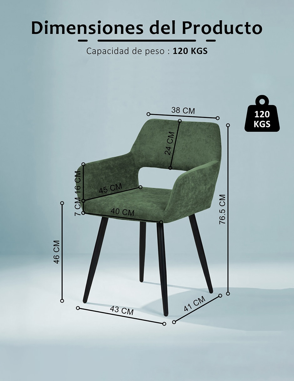 Silla de comedor de tela 14
