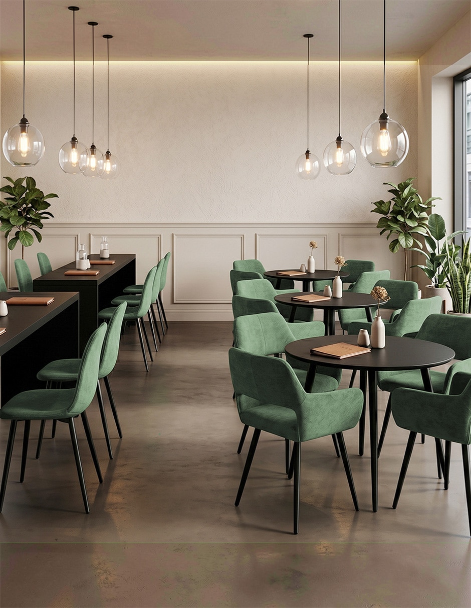 Silla de comedor de tela 7