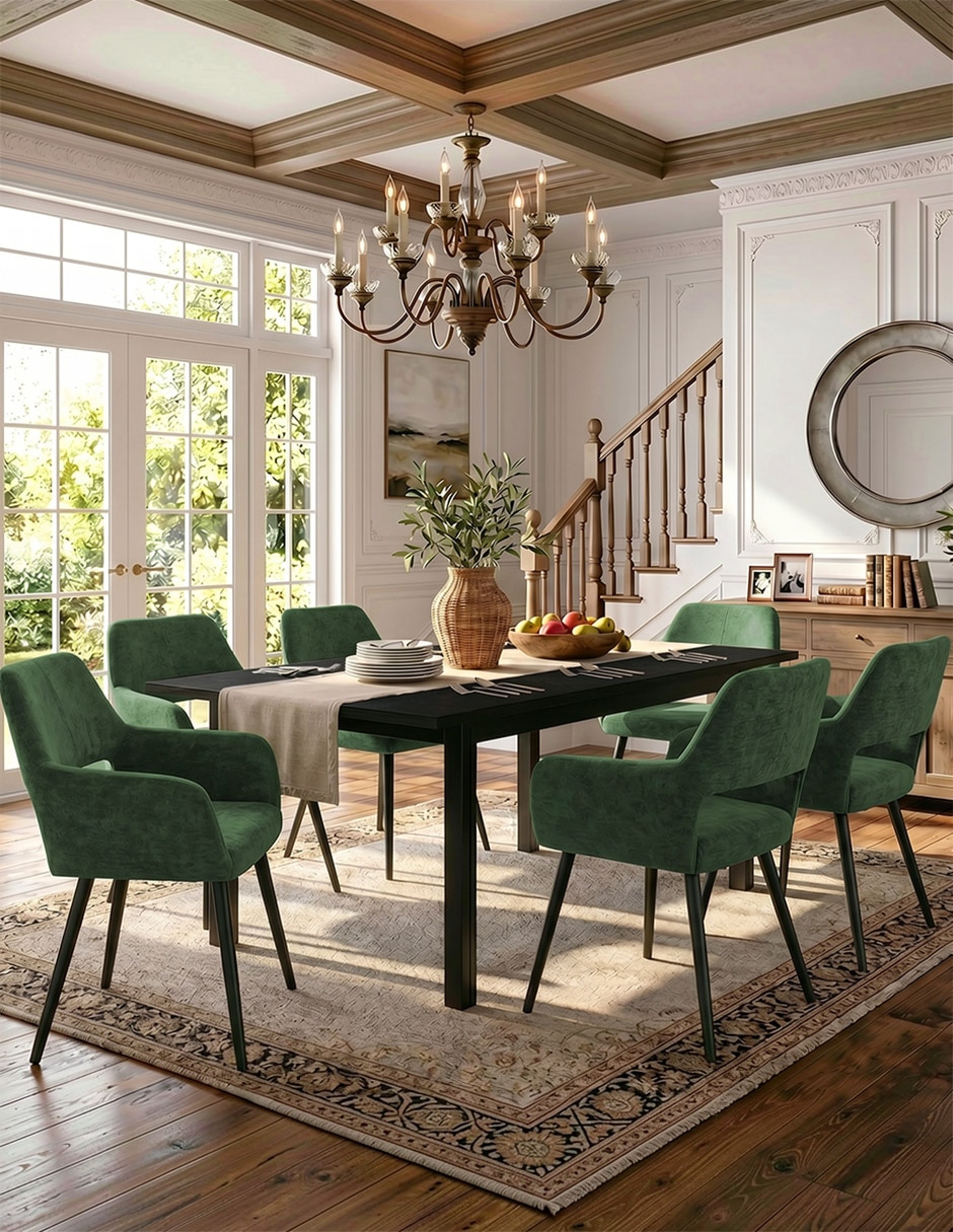 Silla de comedor de tela 9