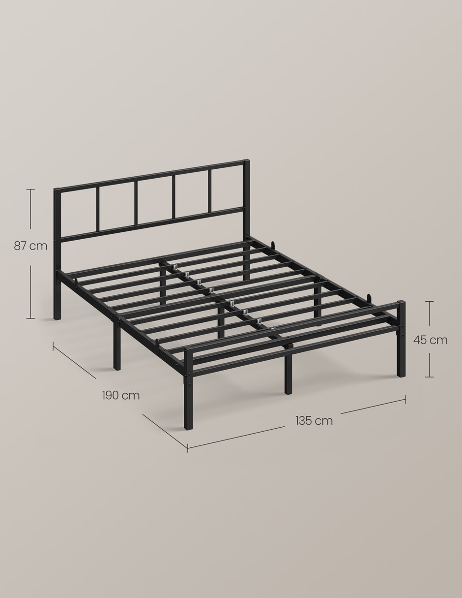 Cama conner songmics home de acero