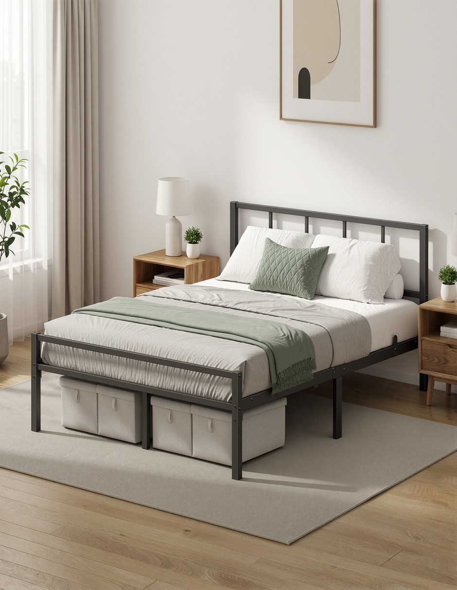 Cama conner songmics home de acero