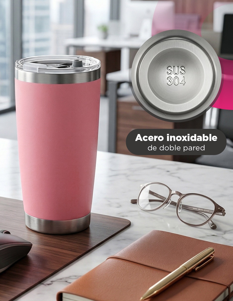 Termo set 25 termos giulia 20 oz rosa con tapa a presión 3