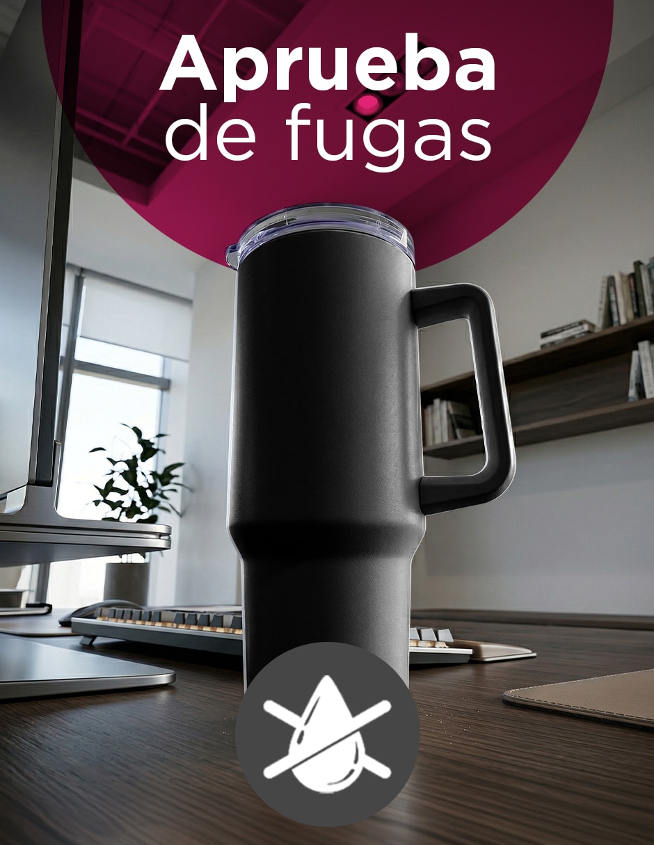 Termo set 8 termos vittorio 40 oz negro con tapa a presión 5