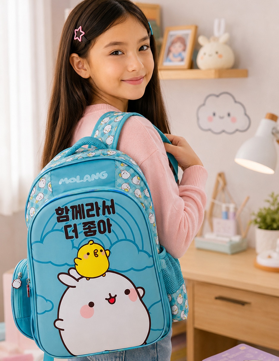 Mochila escolar molang y piu piu molang unisex 5