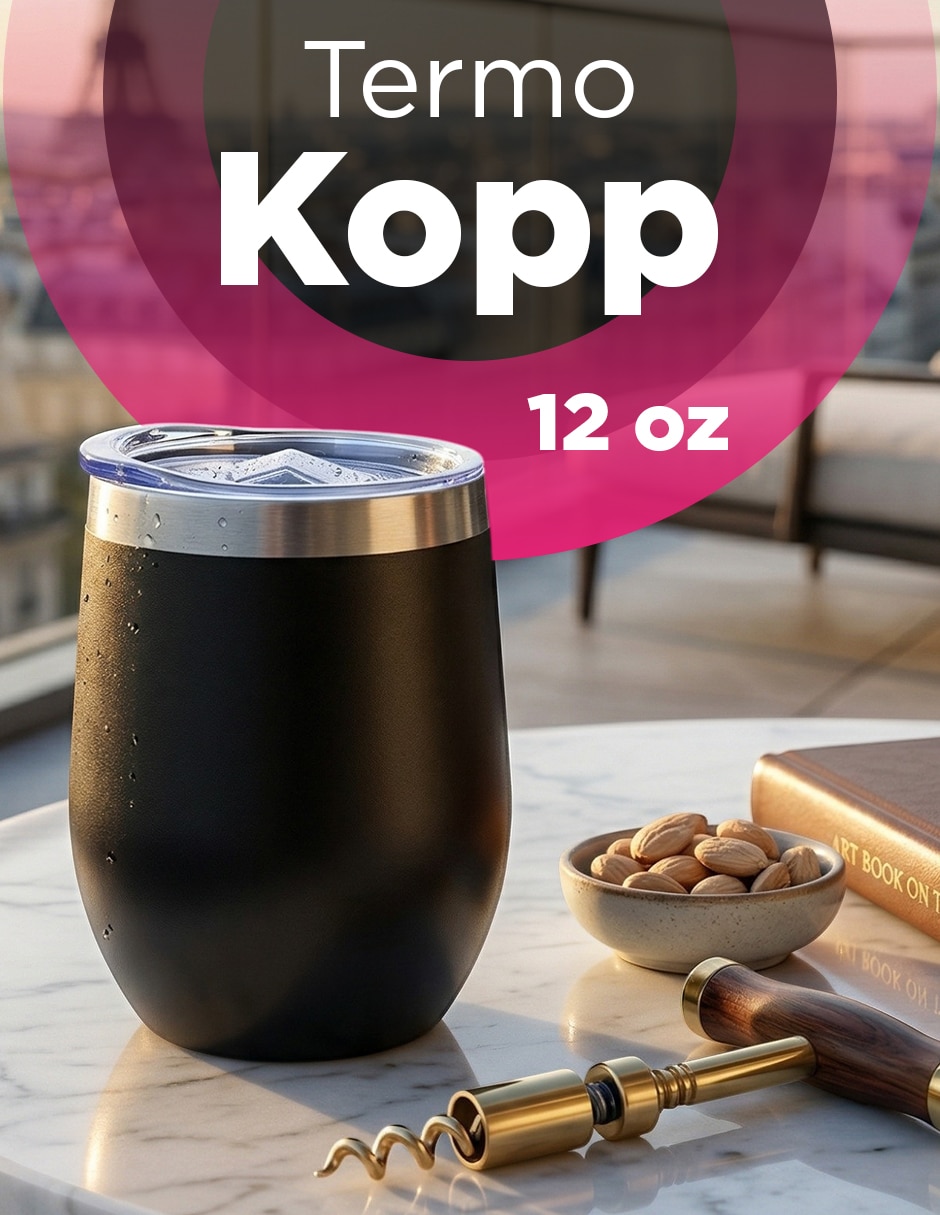 Termo set 50 copa huevo kopp 12 oz negro con tapa a presión 2
