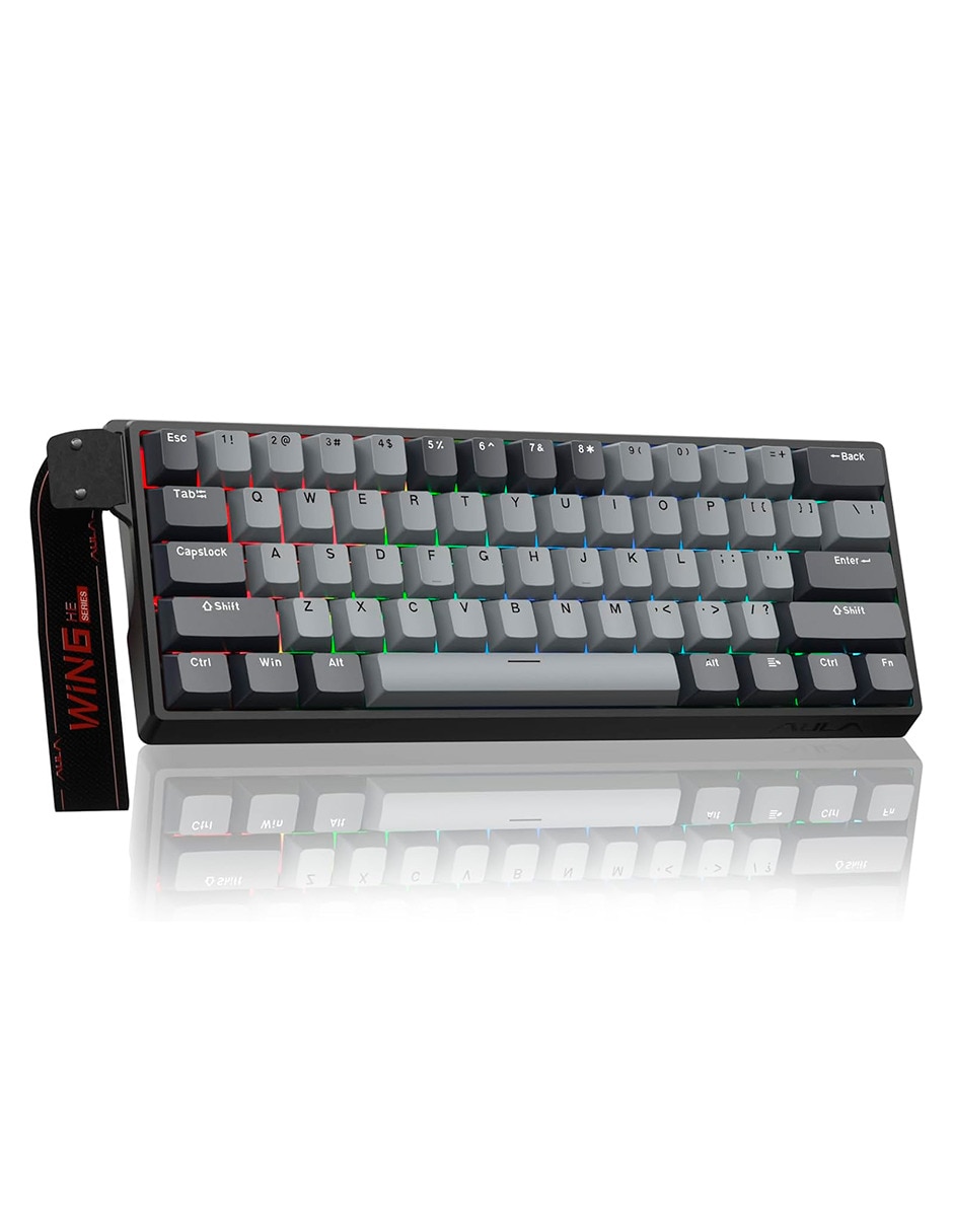 Teclado gamer usb-c qwert inglés con interruptor lineal (red black) win 60 he pro Teclado gamer usb-c qwert inglés con interruptor lineal (red black) win 60 he pro
