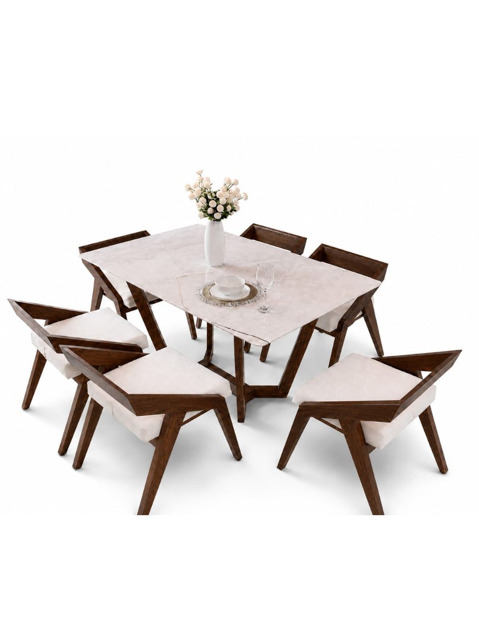Comedor comedor para 6 personas de mármol Comedor comedor para 6 personas de mármol