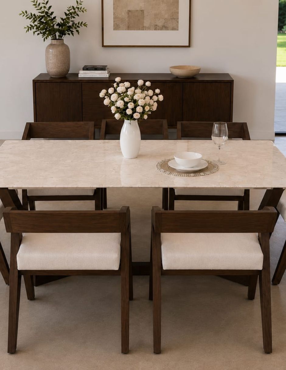 Comedor comedor para 6 personas de mármol 3