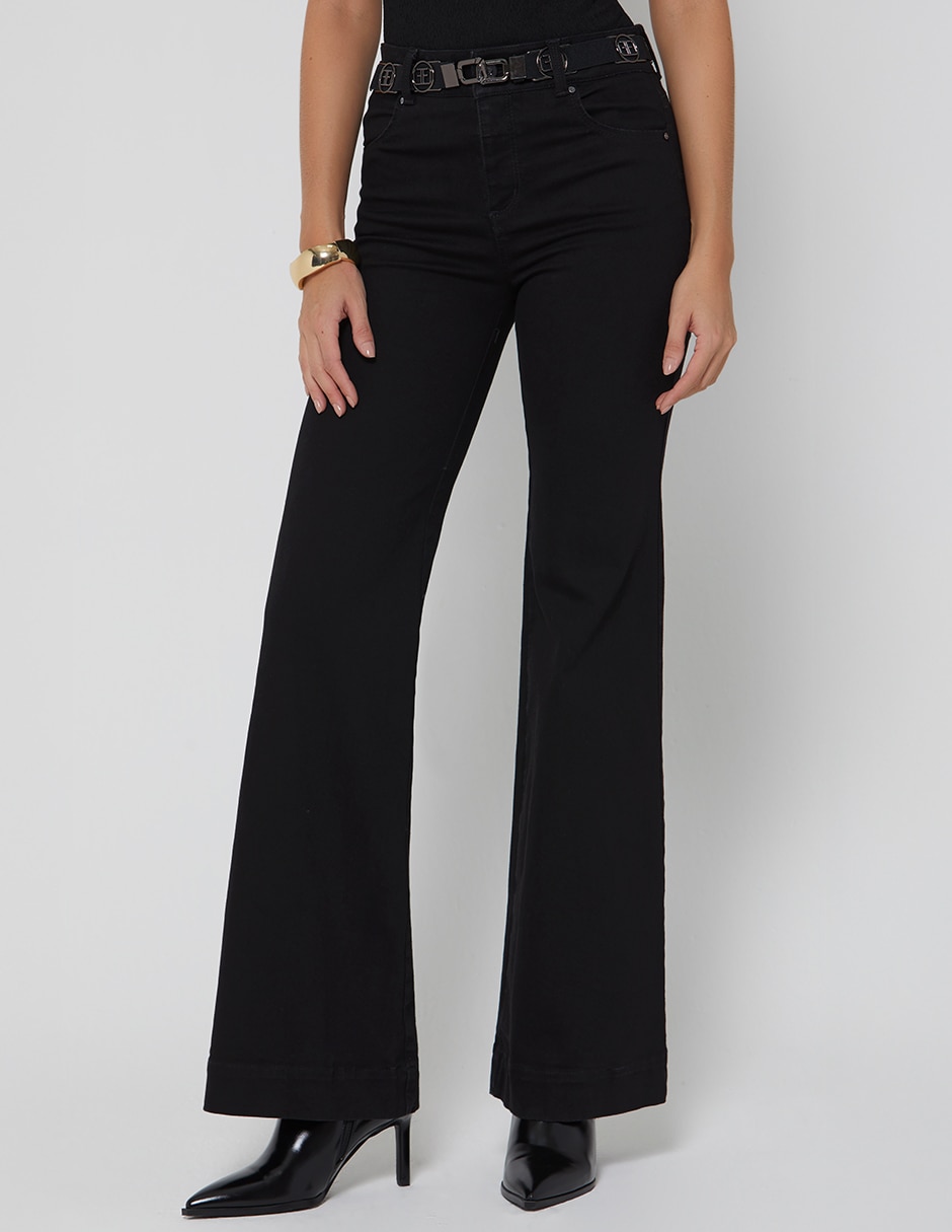 Jeans regular campana cintura indigo miner para mujer