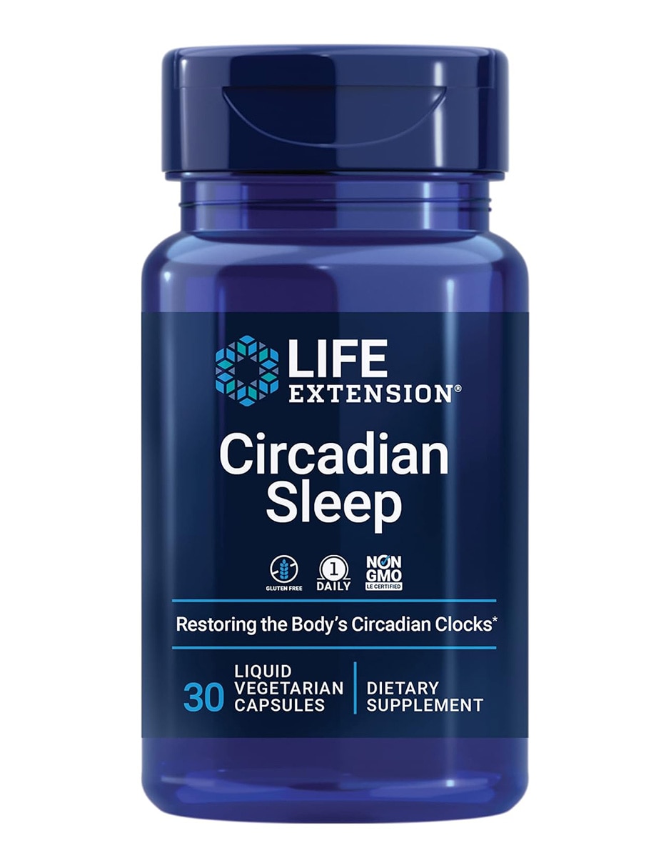 Suplementos alimenticios life extension circadian sleep bienestar del sueño 30 cápsulas life extension con melatonina