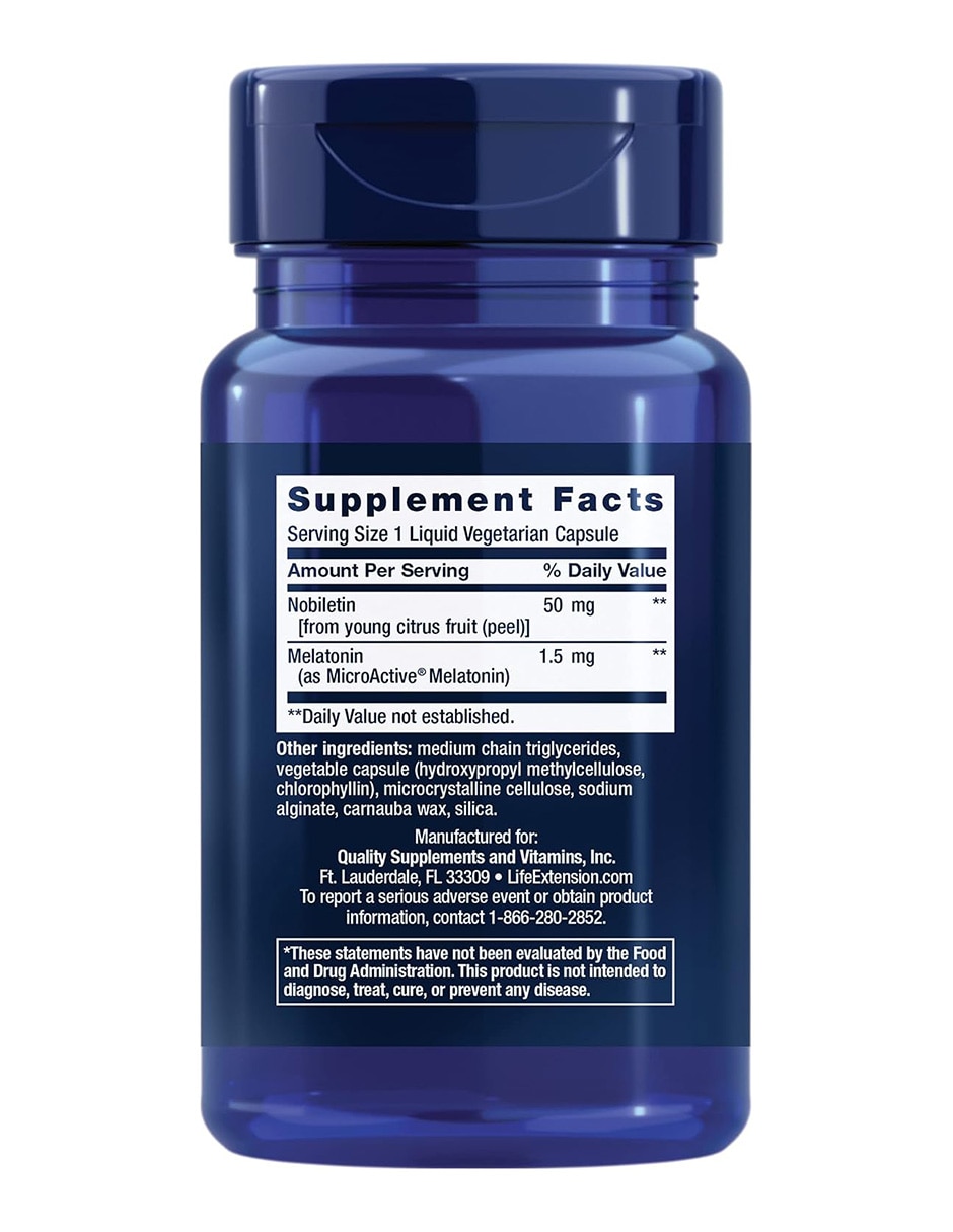 Suplementos alimenticios life extension circadian sleep bienestar del sueño 30 cápsulas life extension con melatonina