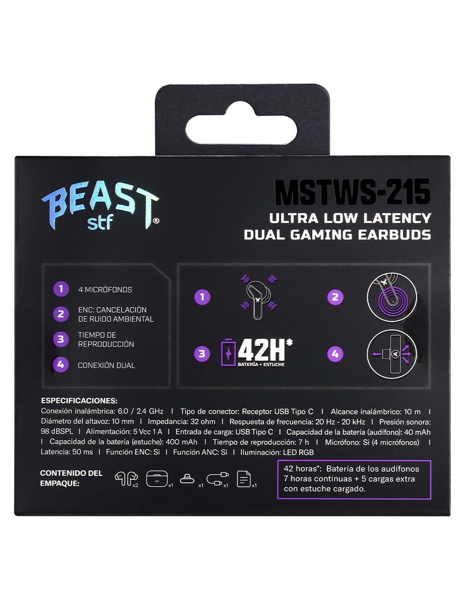 Audífonos gamer inalámbricos stg-e47902 2
