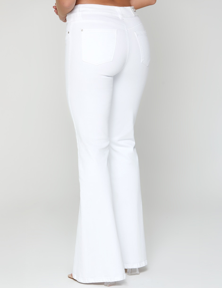 Jeans regular campana cintura indigo alberta para mujer 3