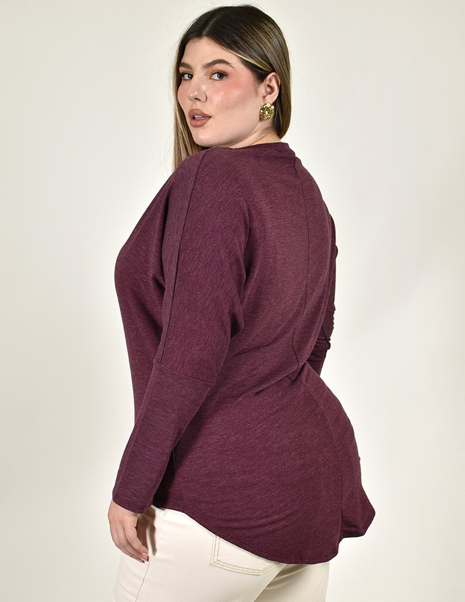 Blusa roman fashion manga larga para mujer